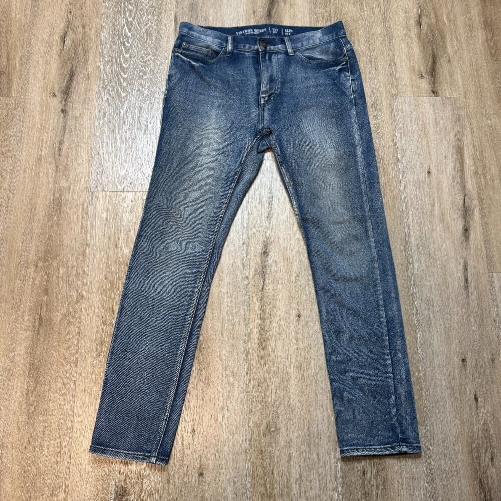 Vintage Genes Lived in Denim Jeans Men W30 x L30 Slim Fit Blue Fits 32x28